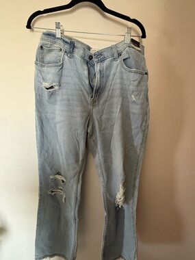 Abercrombie & Fitch Light Wash Distressed Jeans